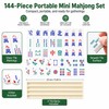 Portable Mini Mahjong Set with Foldable Playing Surface – Travel