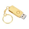 Gold Metal Rotating U Disk with USB Interface for Windows
