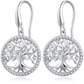 Tree Earrings Dangle Tree Earrings for Women Silver Tree Dangle Earrings Tree Stud Earrings for Women Silver Tree Earrings Sterling Silver Dangle Tree Earrings Dangle Drop Tree Earrings for Women