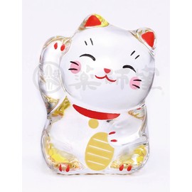 Yakushi Kiln Crystal Maneki Neko (Right-hand Raised) Pack of 3