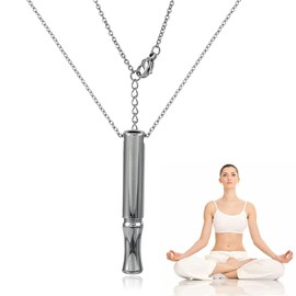 Rauchentwöhnung Hilfsmitte,V2 Halskette Rauchfrei Original,Atemkette Rauchfrei Hilfsmittel Raucherentwöhnung Kette mit Pfeif,Angst Atemhalskette mit Widerstand,Gegen Rauchen Aufhören Necklace