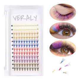 Veraly Blister Extension Pestañas Postizas Colores Arcoiris Lashes