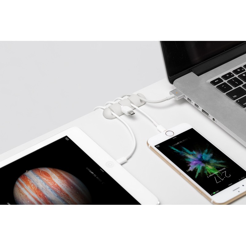 Bluelounge CableDrop Multi-Cable Router 2 Pack White