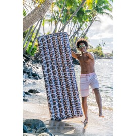 PoolCandy Safari Collection Deluxe Leopard Print Pool Raft 74" - High Resolution Photo RealPrint Technology