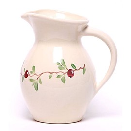Emerson Creek Stoneware Iced Tea Pitcher, Dinnerware Made in the USA (Cranberry)