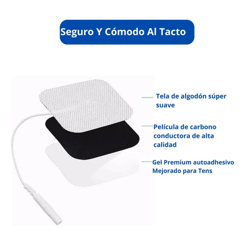 10 Electrodos Para Electroestimulador Tens De 5x5cm Alta Duración