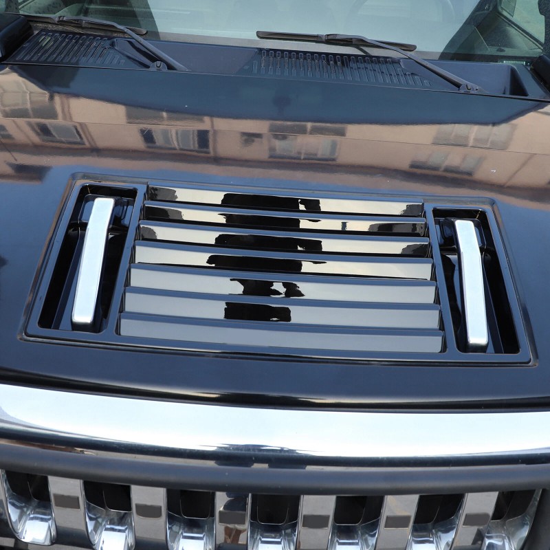 carmotion88 Front Hood Vent Panel Handle Cover Glossy Black Trim