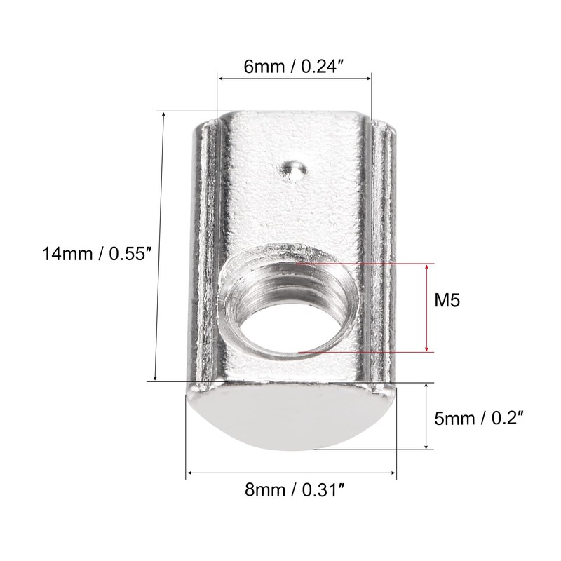sourcing map M5 T-Nut Spring Nut for 2020 Series Aluminium