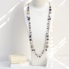 Noessla Layered Long Necklaces for Women Crystal Beaded Statement Necklace