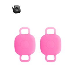 2 Pack for Tile by Life360 Mate (2024) Bluetooth Tracker Case,Soft Protective,Shockproof, BOVUGAC Silicone Case Cover with Keychain-Fluorescence Pink