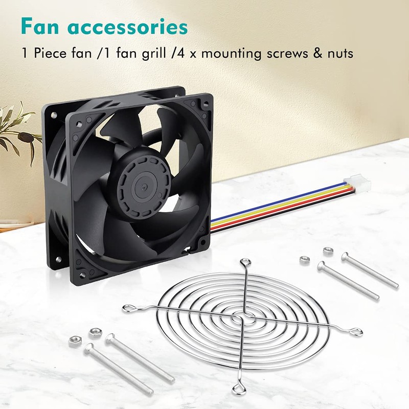 Wathai 12038 120mm x 38mm PWM Computer PC Case Fan