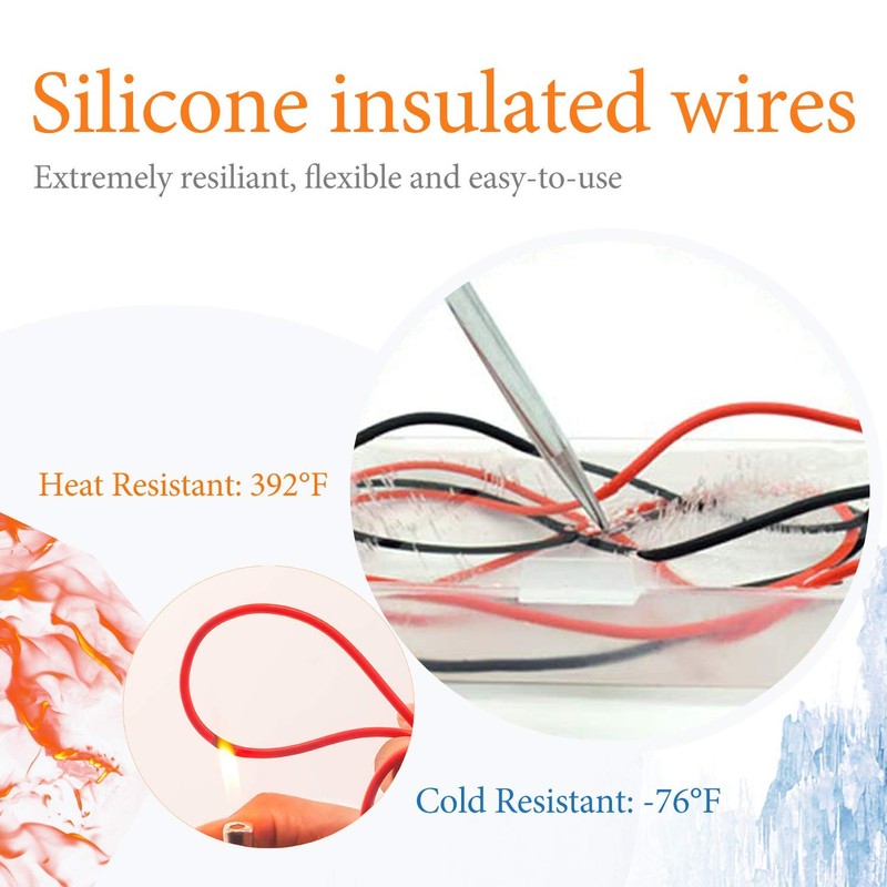KAIWEETS Soft Silicone Electrician Test Leads Kit CAT III 1000V