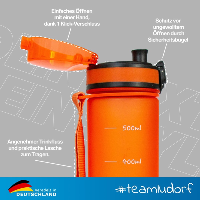 #teamludorf MiniCAMPOS Water Bottle - Individually Printable - Leak-Proof -