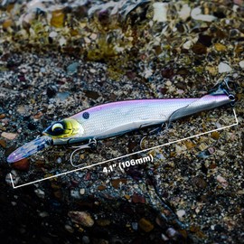 6TH SENSE Provoke Series 106 Jerkbait - Premium Paint, Tapered Tail & Bill, Weight Transfer System, Razor-Sharp Hooks, 3D Eyes & Scales (Milliken's Matte Minnow, Deep Diving, Silent)