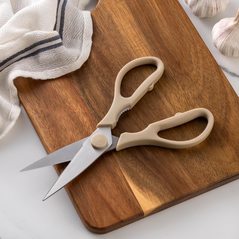 Rae Dunn Kitchen Scissors- Stainless Steel Kitchen Shears, Cooking Scissors