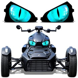 AMR Racing Roadster Headlight Eye Graphics Decal Cover Compatible with Can-Am Ryker 2019-2022 - Eclipse Teal (AMR22374)
