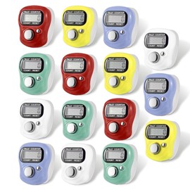Electronic Finger Counter, 5-Digit Number Count Clicker Mini LCD Digital Display Hand Tally Counter, Resettable Counters Clickers for Knitting, Crochet, Coaching, Lap, Golf, Toddler & Fidget 15 Colors