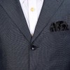 DonDon Men's Pocket Square Pre-folded for the Perfect Fit, Black