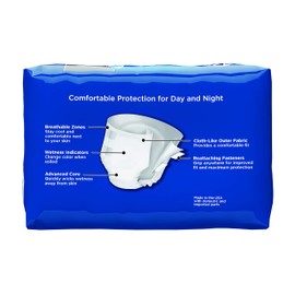 Rely® Adult Diapers, Disposable Incontinence Briefs with Tabs, Maximum Absorbency, Medium (32”- 44”), 16 Count