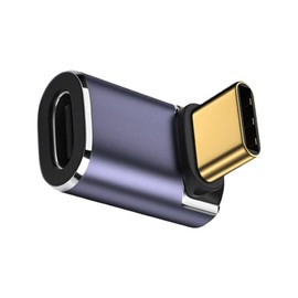 NFHK 40Gbps USB4 Type C Male to Female 90 Degree Up Down Angled 100W Power Data 8K Video Adapter for Laptop Phone