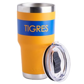 NORDAY | Vaso Térmico Amarillo Impresión 4D Tigre Linea - 30oz-900ml Termo Tumbler | Vasos de Acero Inoxidable | Termos para Cafe - Mantiene Temperatu