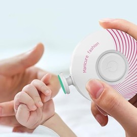 Baby Nail Trimmer Electric, Easy & Safe Baby Nail File for Newborn Infant Toddler, Whisper-Quiet Baby Nail Clipper, 6 Grinding Heads, Snow White, Baby