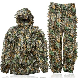 LEIMO KPARTS Leafy Ghillie Suit for Hunting,3D Leafy Camo Suit Costume for Men,Camouflage suit (M/L)