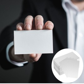 Business Cards, Pack of 60 Kraft Paper, Metal Business Cards, 2 mm Blanks, Business Cards with Laser Engraving Metal (Band)