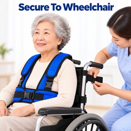 Adjustable Wheelchair Shoulder Harness with Breathable Padded Straps for Everyday Seated Use