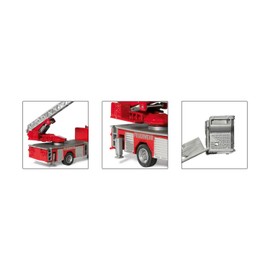 siku 1841, Fire Engine with Rotating Ladder, 1:87, Metal/Plastic, Red, Movable ladder