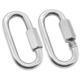Merriway BH01920 (2 Pcs) Quick Link Chain Repair Shackles, BZP Steel M4 (5/32 inch) - Pack of 2 Pieces