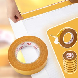 Maasechs 12 Rolls Heavy Duty Banner Hem Tape 1" x 90 ft Double Sided Vinyl Banner Tape Hem Scrim Strong Mounting Tape, Clear