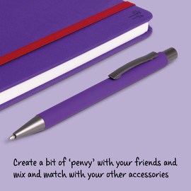 IF Bookaroo Pen, soft touch, colour coated pen with black ink - PURPLE