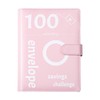 A5 Binder Notebook, 100 Days Saving Challenge Binder, PVC Leather