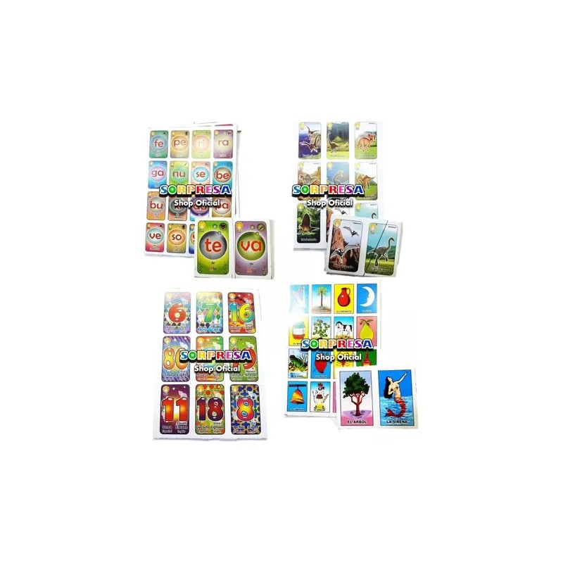 12 Loterias Didacticas Educacion Montessori Ingles Español