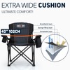 Overmont Oversized Folding Camping Chair - 450lbs Support with Padded
