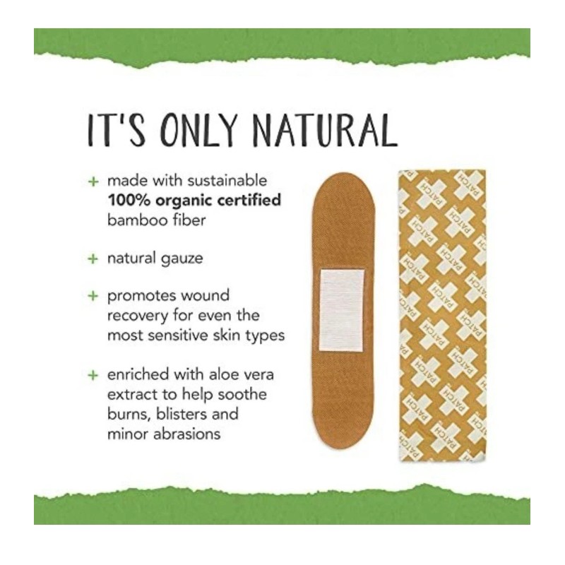 PATCH 3 Pack PATCH Aloe Vera Bamboo Adhesive Strip Bandages