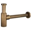 Luxury Bathroom Kitchen Bottle Trap Waste Pipe Round Antique Brass