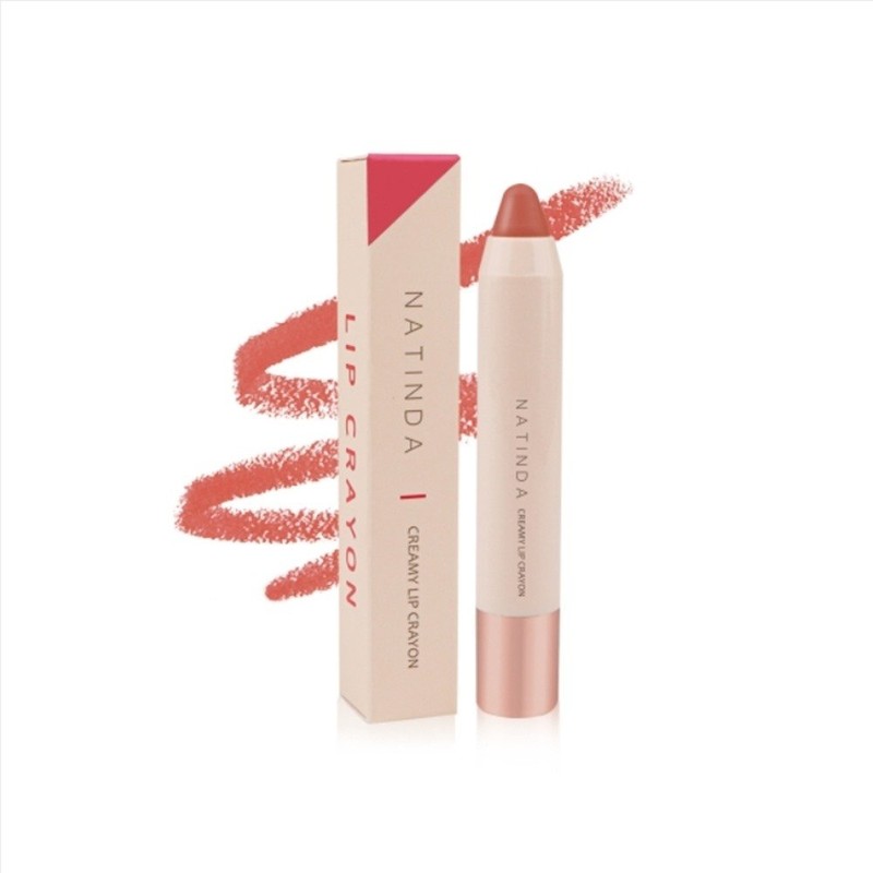 Natinda Creamy Lip Crayon Lipstick (3g)_No.01 Lovely Girl/Highly pigmented, long