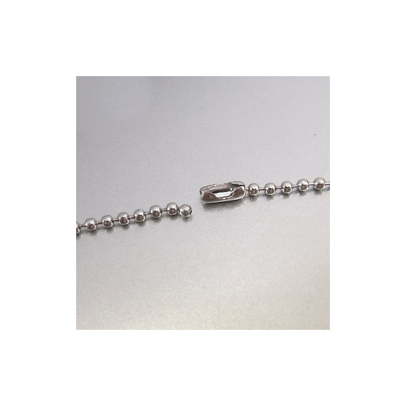 Ball Chain, Stainless Steel, 0.08 inch (2.0 mm), 19.7