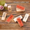 FwQoFvk 24 Pcs Wooden Rubber Stamps, Decorative Stamp Set, Nature