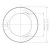 Tyco LFII White Flat Cover Plate - 139 Degrees