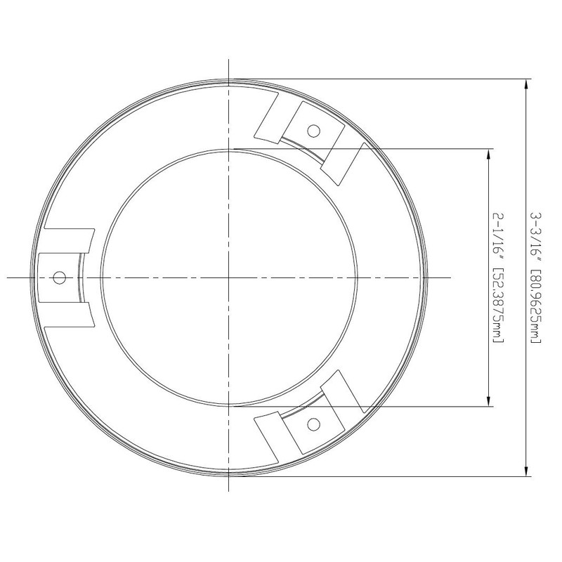 Tyco LFII White Flat Cover Plate - 139 Degrees