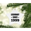 Designsify Christmas Tree Decoration, 25th Birthday Legendary Since 1999, Star