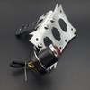 XKH- Motorcycle Chrome Horizontal Vertical Zigzag Side Mount License Plate