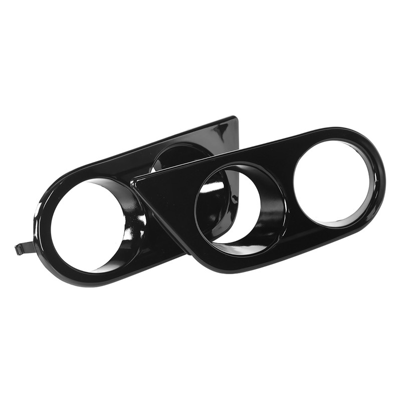 2pcs Front Bumper Foglight Cover Dual Holes Car Accessory Fit