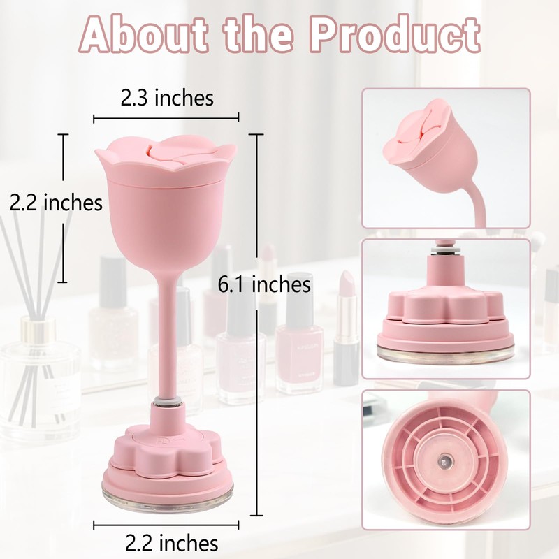 Luxe Louise Nail Polish Holder, Anti-Spill Silicone Nail Polish Holder