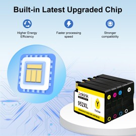 952xl Ink Cartridges Combo Pack Compatible for HP 952 XL(4-Pack) for Officejet Pro 8710 7740 8720 8702 8210 7720 8715 8730 8740 8216 8725 Printers Black Cyan Magenta Yellow