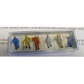 Preiser 14033 Walking Track Workers With Tools (6)