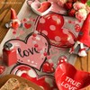 Artoid Mode Wood Love Pink Heart Valentine's Day Table Runner,